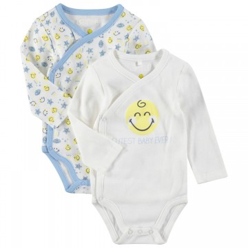 Lot de 2 bodies "SmileyWorld" bébé garçon prématuré