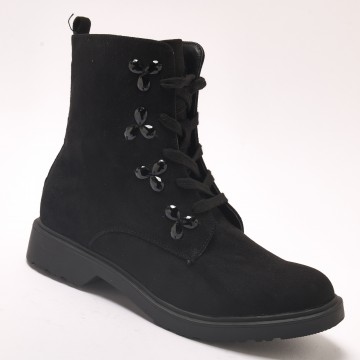 Bottines textile velours femme