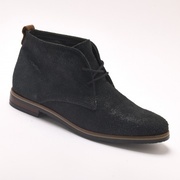 Bottines basses en cuir nubuck femme