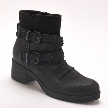 Boots femme textile velours