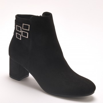 Boots femme textile velours