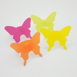 4 ronds de serviettes papillons