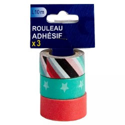 Lot de 3 rouleaux adhésifs