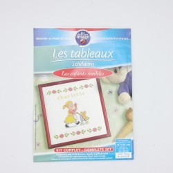 Kit complet broderie point de croix Les enfants modèles - Charlotte "De fil en image"