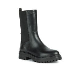 Boots mi-hautes dessus cuir