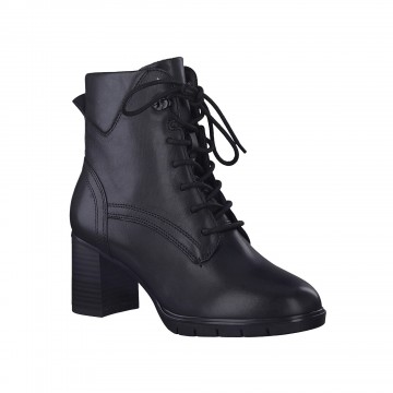 Bottines talon dessus cuir - largeur confort