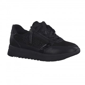 Baskets sneakers noir - largeur confort