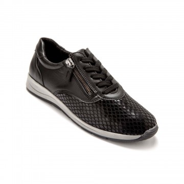 Derbies en cuir Hallux Confort - noir