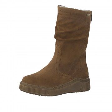 Bottes nubuck grand confort - cognac