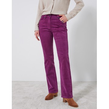 Pantalon droit, velours côtelé