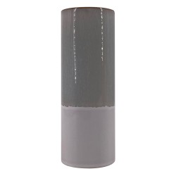 Vase tube bicolore en céramique - hauteur 25 cm