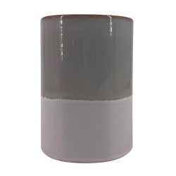 Vase tube bicolore en céramique - hauteur 17 cm