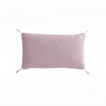 Lot de 2 housses de coussin double gaze de coton 35x60 cm