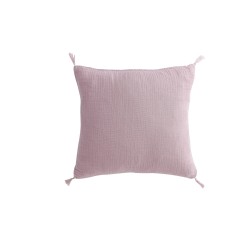 Lot de 2 housses de coussin double gaze de coton 40x40 cm