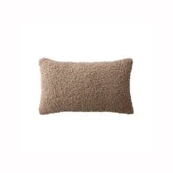 Coussin rectangulaire en bouclette sherpa moutonnée