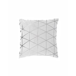 Coussin imprimé graphique métallisé - coton 40x40 cm