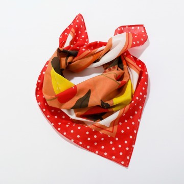 Foulard confectionné en France, 100 x 100 cm - coton