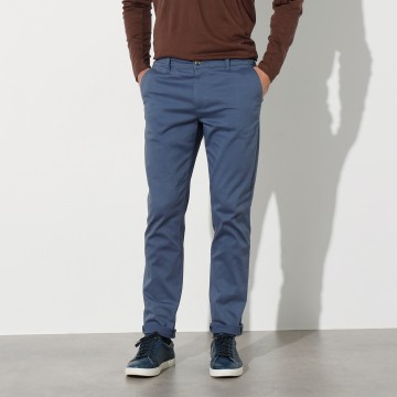 Pantalon chino ceinture élastiquée côtés