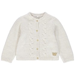 Gilet en maille chenille bébé fille