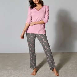 Pyjama coton manches 3/4