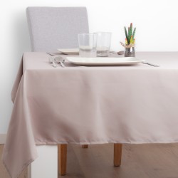 Nappe unie toucher peau de pêche carré 140x140 cm