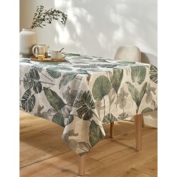 Nappe tissu enduit imprimé carré 140x140 cm