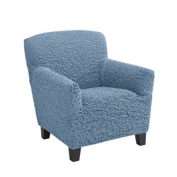 Housse gaufrée bi-extensible fauteuil accoudoirs