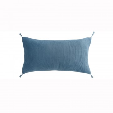 Lot de 2 housses de coussin double gaze de coton 35x60 cm