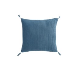 Lot de 2 housses de coussin double gaze de coton 40x40 cm