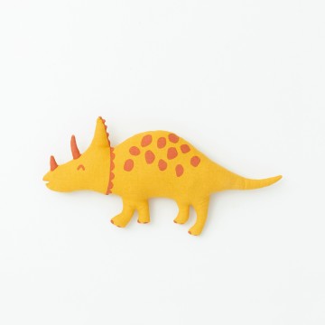 Coussin garni enfant dinosaure "tricératops"