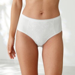 Culotte maxi coton stretch et dentelle – Lot de 2