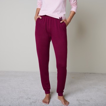 Pantalon pyjama fluide bas resserrés