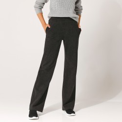 Pantalon large chaud, maille milano