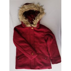 Manteau drap de laine doublé velours fille