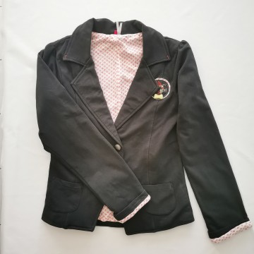 Blazer en molleton doublé jersey fille