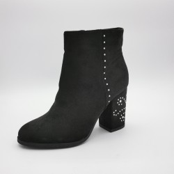 Boots textile velours femme