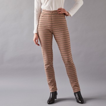 Jegging maille jacquard à carreaux