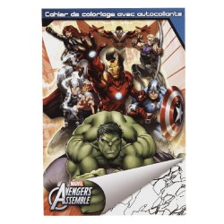 Cahier de coloriage avec autocollants Avengers