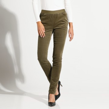 Jegging velours taille élastiquée