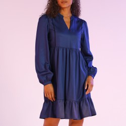 Robe courte smockée