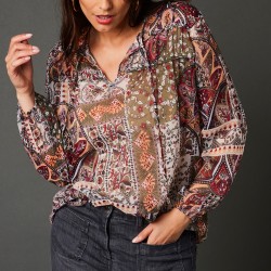 Blouse chiffon imprimée