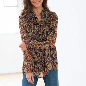 Blouse voile imprimé floral