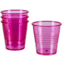 Gobelet plastique violet transparent x4