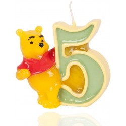 Bougie anniversaire 5ans "Winnie l'ourson"