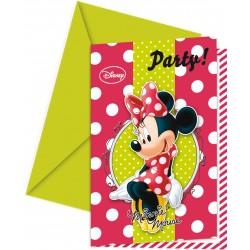 7 cartes d'invitation "Minnie"