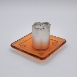 Plateau en verre - Support de bougie - 11 cm  de côté