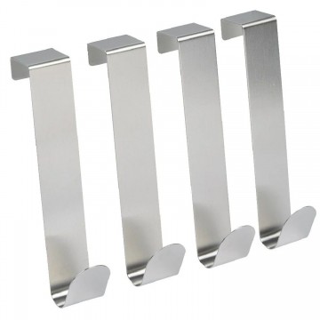 Patère inox pour porte de placard x4