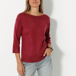 Pull col bateau manches 3/4