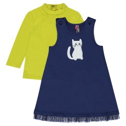 Ensemble robe et sous pull bébé fille