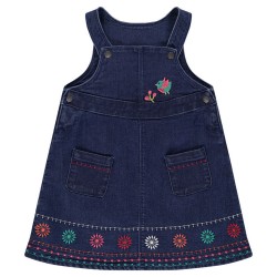 Robe salopette en jeans bébé fille